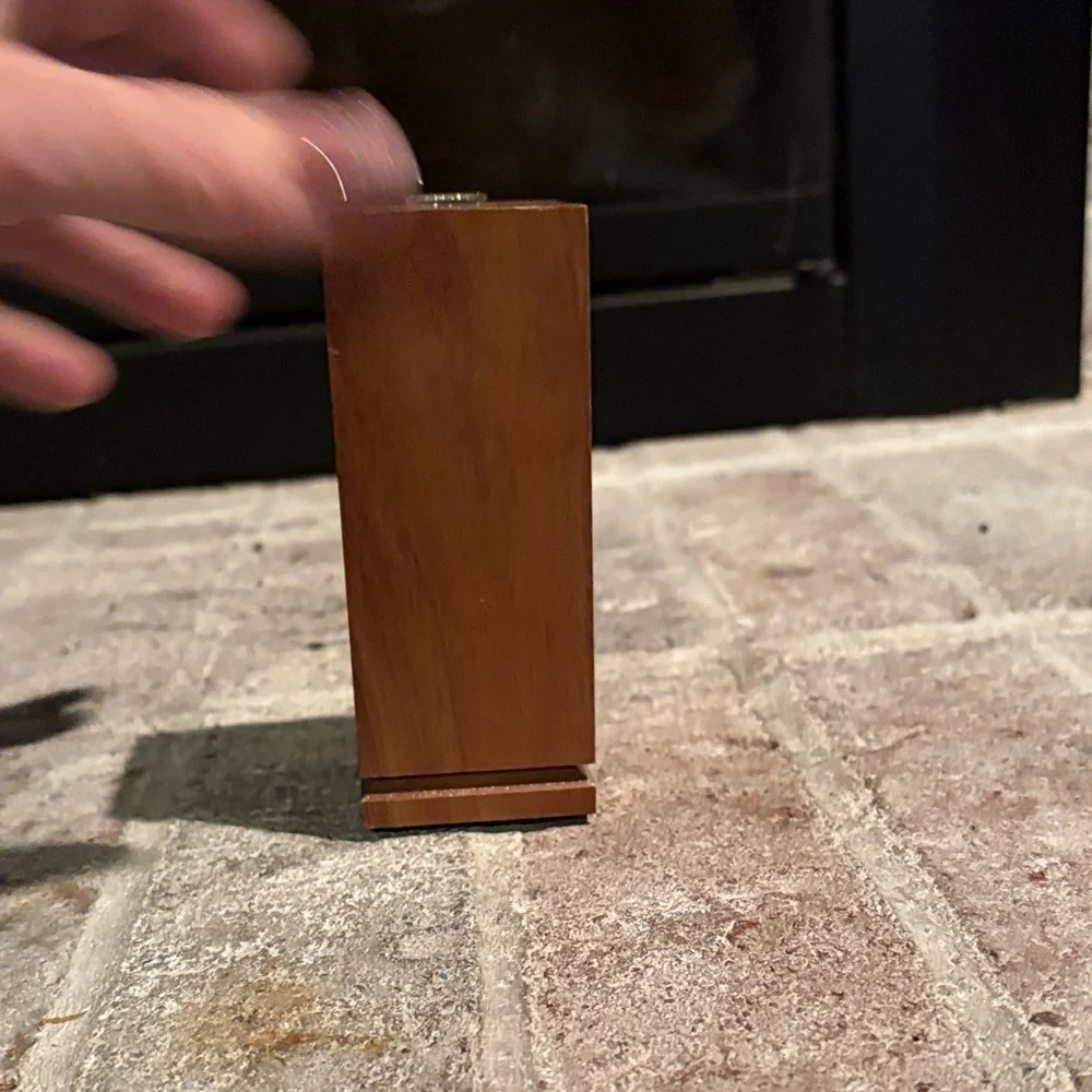 Vintage Solid American Walnut Owl Bud Vase Wood Decor - Picture 7 of 8